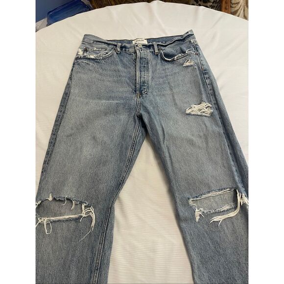 AGOLDE Women’s Destroyed Distressed 90s Denim Jeans Size 28 - Picture 2 of 11